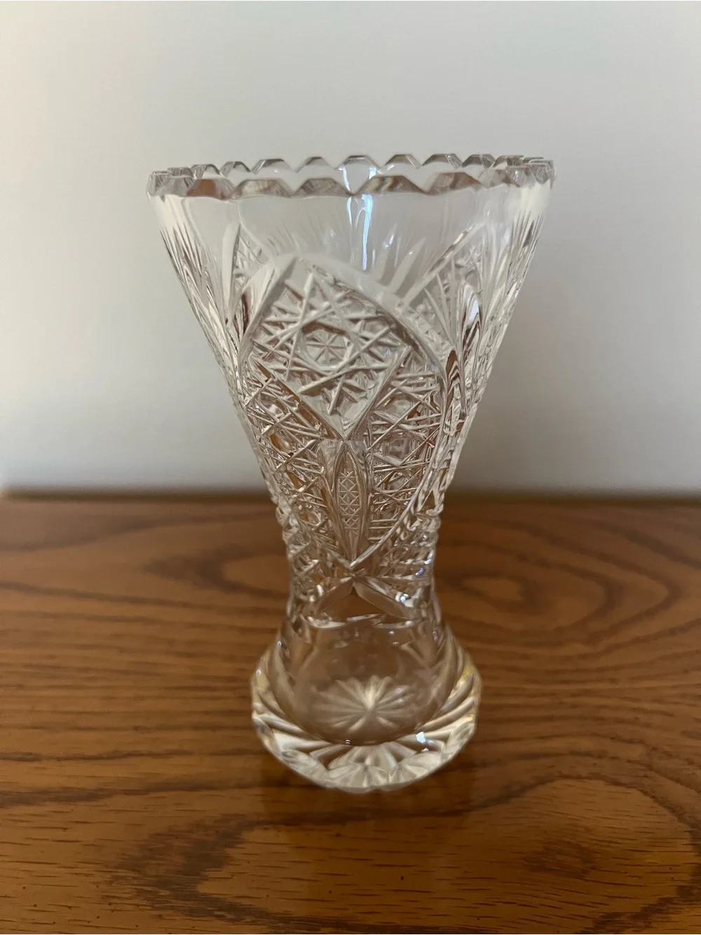 Crystal Vase Vintage Small 6 3/4” x 3 1/2”